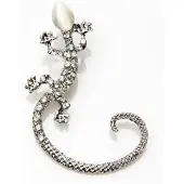 Fashion Jewelry Salamander ear cuff | zilver gekleurd