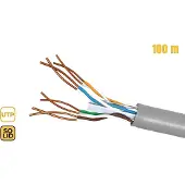Phasak PHR 6100, 100 meter, Cat6, U/UTP (UTP), grijs