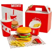 Bigjigs houten burger- en frietset, 48dlg.