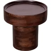 Lewis & Loft Bijzettafel Luus - Rond - FSC mangohout - Rond ⌀50 - Walnoot bruin