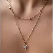 Fashion Jewelry 2 Lagen ster ketting | goud gekleurd