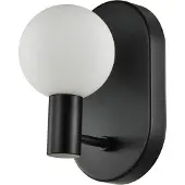 QUVIO Zwarte wandlamp - 1 lichtpunt - Metaal - Glas