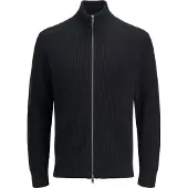 Jack & Jones Gebreid vest 'JJEPERFECT' zwart
