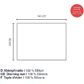 kela Afdruipmat Rena Siliconen Zwart 40 x 30 cm