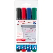 Edding Flipchartmarker | zwart/rood/blauw/groen | streepbreedte 1-5 mm spitse punt | 1 stuk - 4-383-4 4-383-4