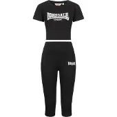 Lonsdale Trainingspak 'Ixworth' zwart / wit