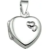 GLAMS medaillon hart - Zilver