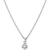 GLAMS ketting zirkonia 1,1 mm 41 + 4 cm - 6 - Zilver