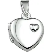 GLAMS medaillon hart - Zilver