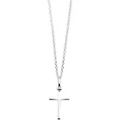 GLAMS ketting kruis 1,1 mm 41 + 4 cm - Zilver