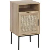 Beliani PASCO - Bijzettafel - Lichte houtkleur - Vezelplaat