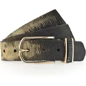 B.belt Riem leer 90 cm zwart