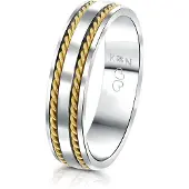 Lucardi Ring goud / zilver