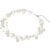 Valero Pearls Ketting zilver / parelwit