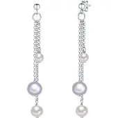 Valero Pearls Oorbellen zilver / parelwit