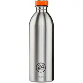 24Bottles Drinkfles oranjerood / zwart / zilver