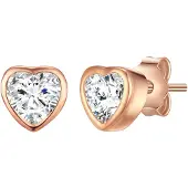 Rafaela Donata Oorbellen rose-goud / transparant