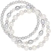 Valero Pearls Sieraden set lichtgrijs / wit