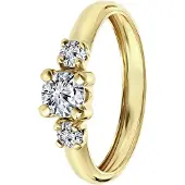 Lucardi Ring 'Klassisch' goud