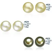 Valero Pearls Oorbellen riet / pastelgroen / zilver