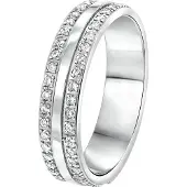 Lucardi Ring zilver / transparant