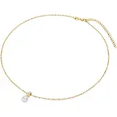 Valero Pearls Ketting goud / transparant / parelwit