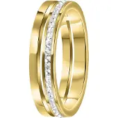 Lucardi Ring goud / transparant