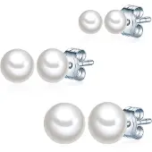 Valero Pearls Oorbellen zilver / parelwit
