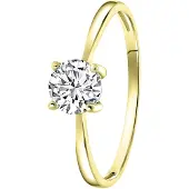 Lucardi Ring goud / transparant