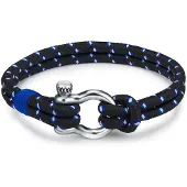 True Rebels Armband blauw / zwart / zilver / wit