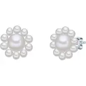 Valero Pearls Oorbellen zilver / parelwit