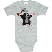 Logoshirt Rompertje/body 'Der kleine Maulwurf-Print' grijs