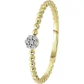 Lucardi Ring goud / transparant