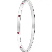Lucardi Armband rood / zilver
