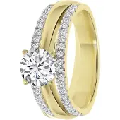 Lucardi Ring goud / transparant