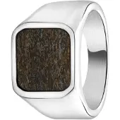 Lucardi Ring bruin / zilver
