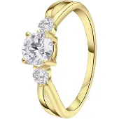 Lucardi Ring 'Klassisch' goud