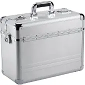 Dermata Koffer 46 cm Laptop compartiment zilverkleurig