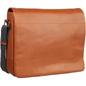 Leonhard heyden Hamburg Messenger Leder 38 cm Laptopcompartiment bruin