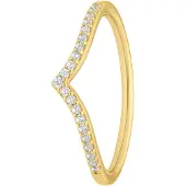 Lucardi Ring goud / transparant