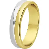 Lucardi Ring goud / zilver