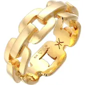 KUZZOI Ring 'Chain' goud