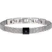Breil Armband zwart / zilver
