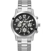 Guess SP Analoog horloge 'Parker' zwart / zilver