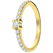 Lucardi Ring 'Statement' goud / transparant