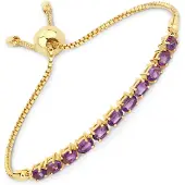 Rafaela Donata Armband goudgeel / lila