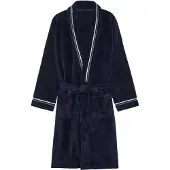 Hom Badjas lang 'Transat' navy / wit