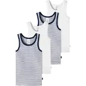 Schiesser Onderhemd ' Original Classics ' blauw / wit