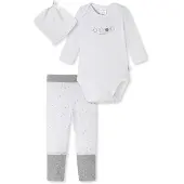 Schiesser Rompertje/body ' Baby Set unisex ' grijs / wit