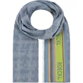 Roeckl Doek 'COTTON STRIPES' camel / saffier / donkerbruin / appel